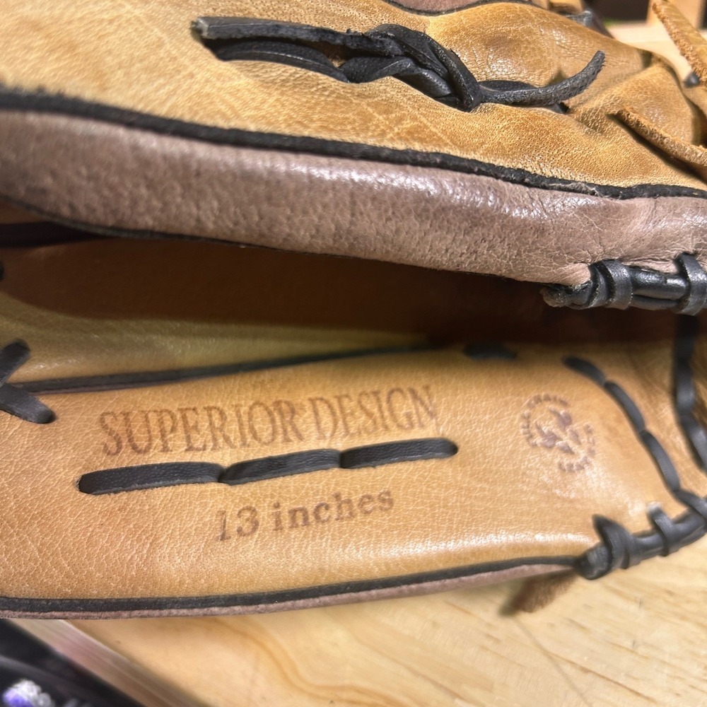 Mizuno GVS 1300 Superior Design 13 Inch Baseball Glove Full Grain Leather lht - Picture 3 of 6